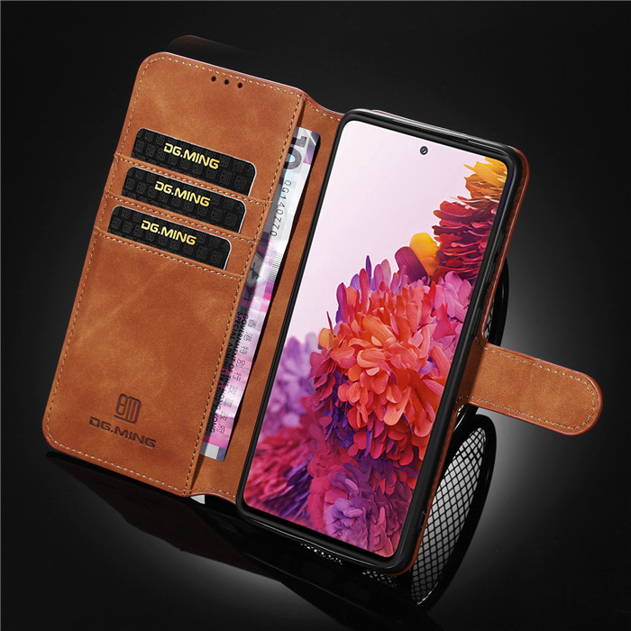 DG.MING Samsung Galaxy S20 FE Wallet Stand PU Leather Case