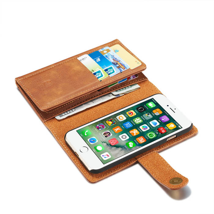 DG.MING iPhone SE 2020 Wallet Stand Detachable 2 in 1 Split Leather ...