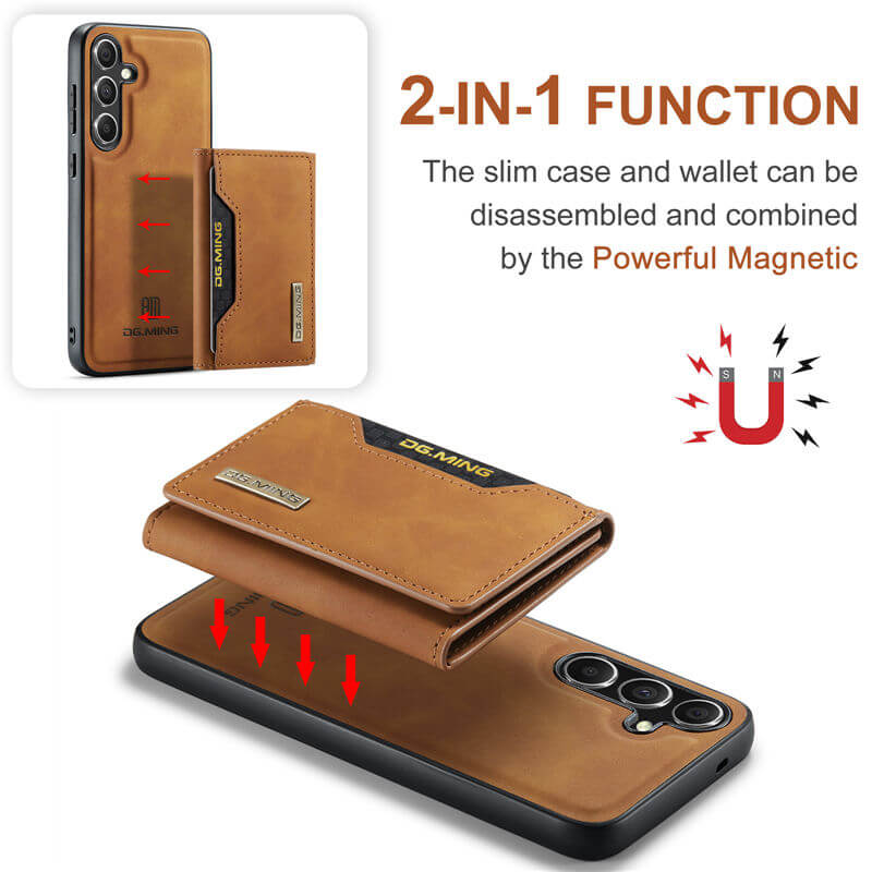 DG.MING Samsung Galaxy S25 Magnetic Detachable Wallet Case